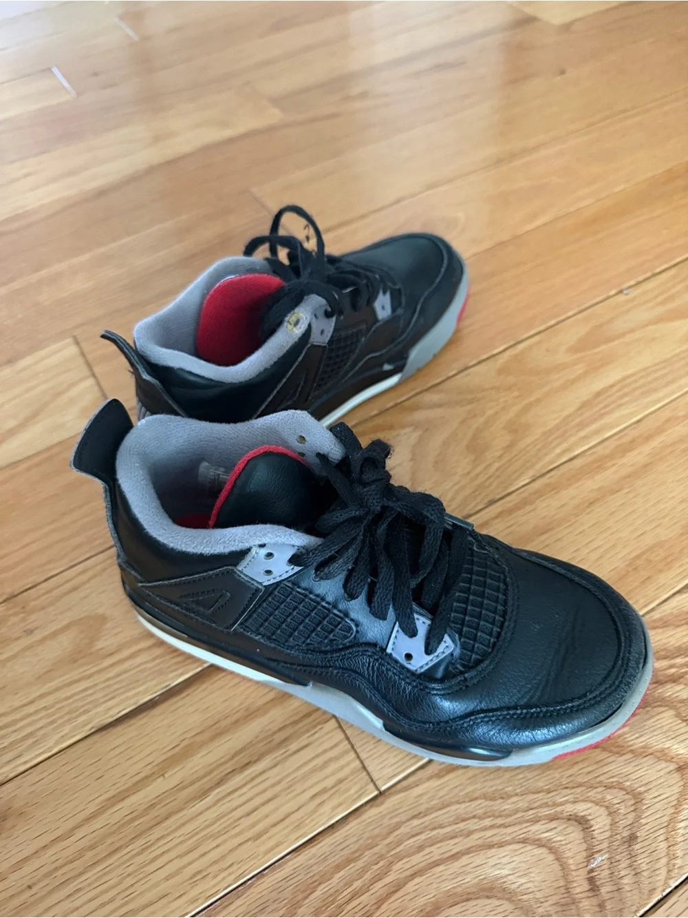 Jordan Kids Black and Red Sneakers